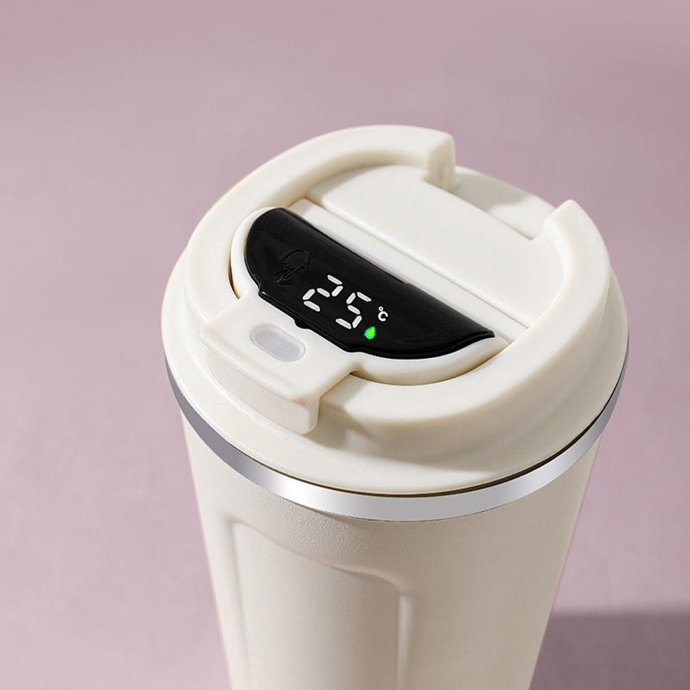 Smart TempGuard Portable Stainless Steel Travel Mug With Intelligent LED Temperature Display 2