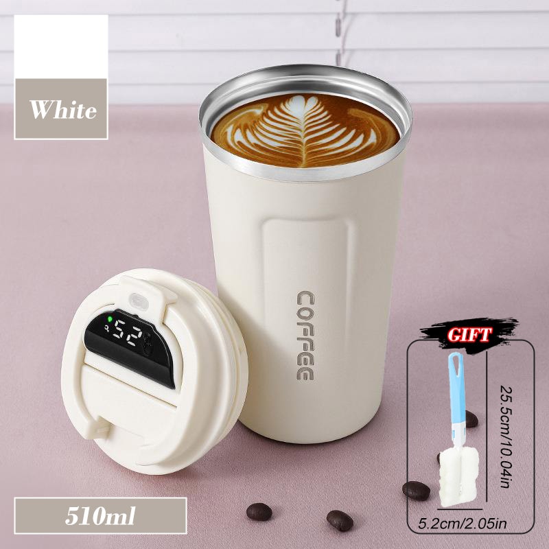 Smart TempGuard Portable Stainless Steel Travel Mug With Intelligent LED Temperature Display 6