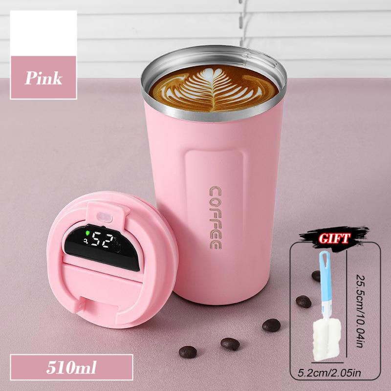 Smart TempGuard Portable Stainless Steel Travel Mug With Intelligent LED Temperature Display 7