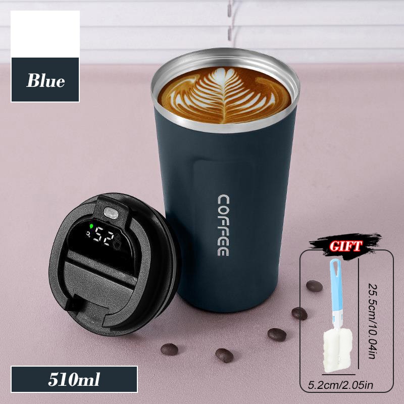 Smart TempGuard Portable Stainless Steel Travel Mug With Intelligent LED Temperature Display 8