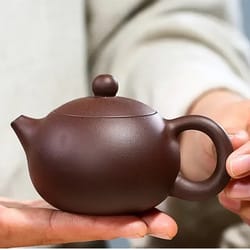 authentic yixing purple clay xishi teapot with ball infuser for gongfu tea