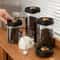 Premium Vacuum Sealed Glass Coffee Storage Jar Airtight Kitchen Storage for Beans & Tea
