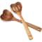 Heart Shaped Wooden Spoon Set For Cooking Long Handle Kitchen Gift 0