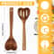 Heart Shaped Wooden Spoon Set For Cooking Long Handle Kitchen Gift 4