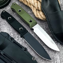 portable fixed blade knife with belt clip for camping and outdoor utility