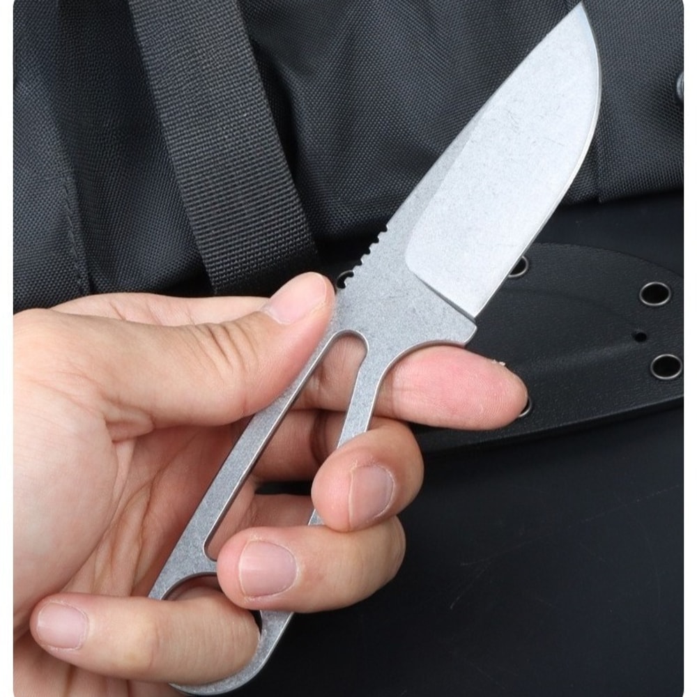 Lightweight Fixed Blade Camping Knife with Neck Chain