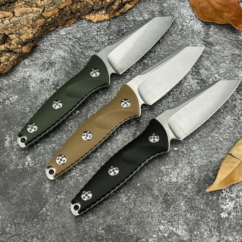 Premium Tactical Outdoor Fixed Blade Knife Precision Wharncliffe Blade Utility Tool 0