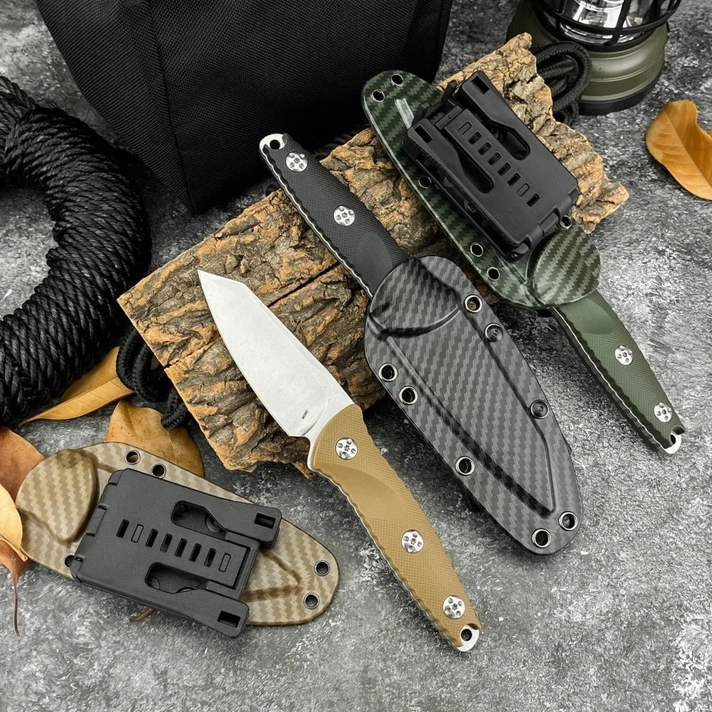 Premium Tactical Outdoor Fixed Blade Knife Precision Wharncliffe Blade Utility Tool 2