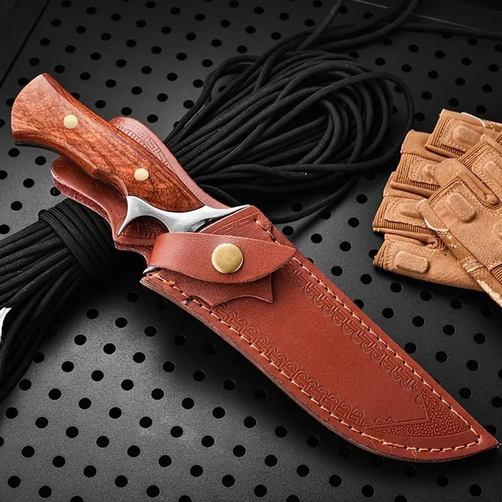 Damaly Fixed Blade Outdoor Survival Knife With Sheath For Camping BBQ Travel 3