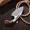 Portable Fixed Blade Knife With Stainless Steel Blade Scabbard Keychain For Camping 4