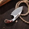 Portable Fixed Blade Knife With Stainless Steel Blade Scabbard Keychain For Camping 4
