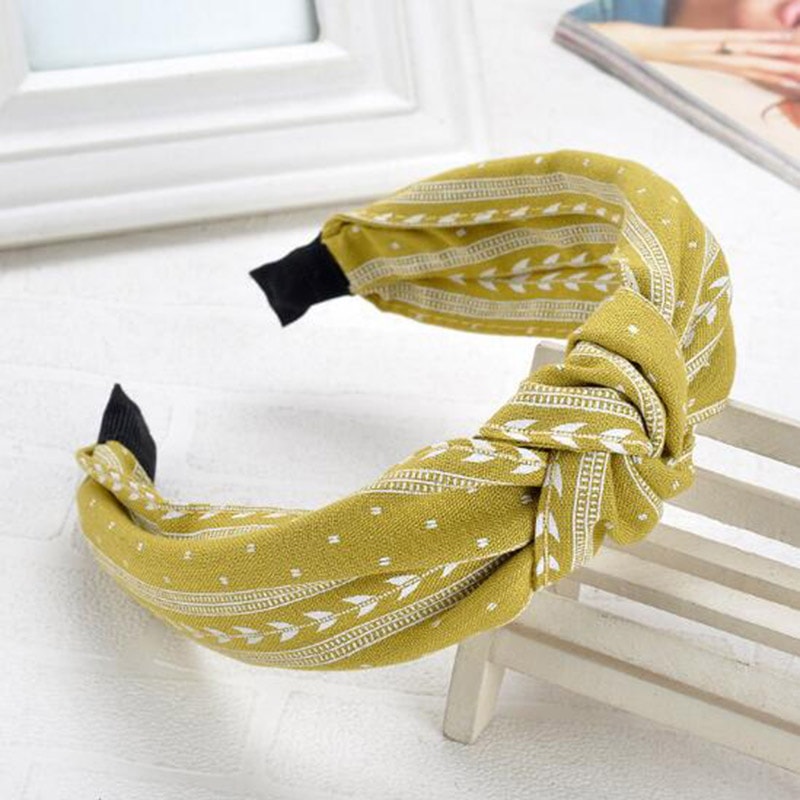 Wide Knotted Hairband For Women Non Slip Toothed Headband 7