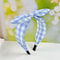 Sweet Gingham Bow Headband Classic Spring Summer Fabric Hair Band For Women 4