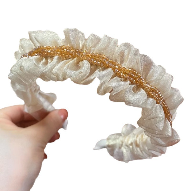 Elegant Crystal Mesh Hair Band Headband for Women Rhinestone Hair Accessory for Weddings & Daily Style
