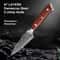 Damascus Paring Knife With Rosewood Handle For Precise Peeling Prep 1
