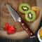 Damascus Paring Knife With Rosewood Handle For Precise Peeling Prep 0