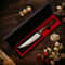 Damascus Steak Knife With Ebony Handle For Precision Kitchen Cutting 0