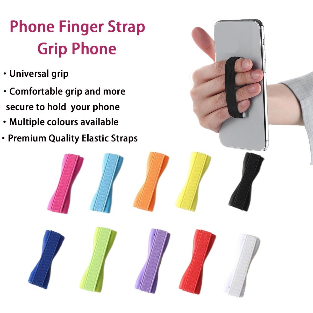 Universal Elastic Phone Grip Strap Secure One Handed Phone Holder for All Smartphones