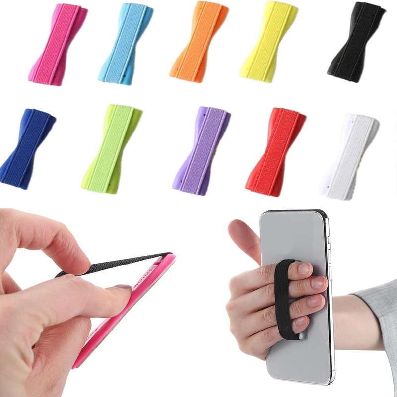 Universal Elastic Phone Grip Strap Secure One Handed Phone Holder for All Smartphones