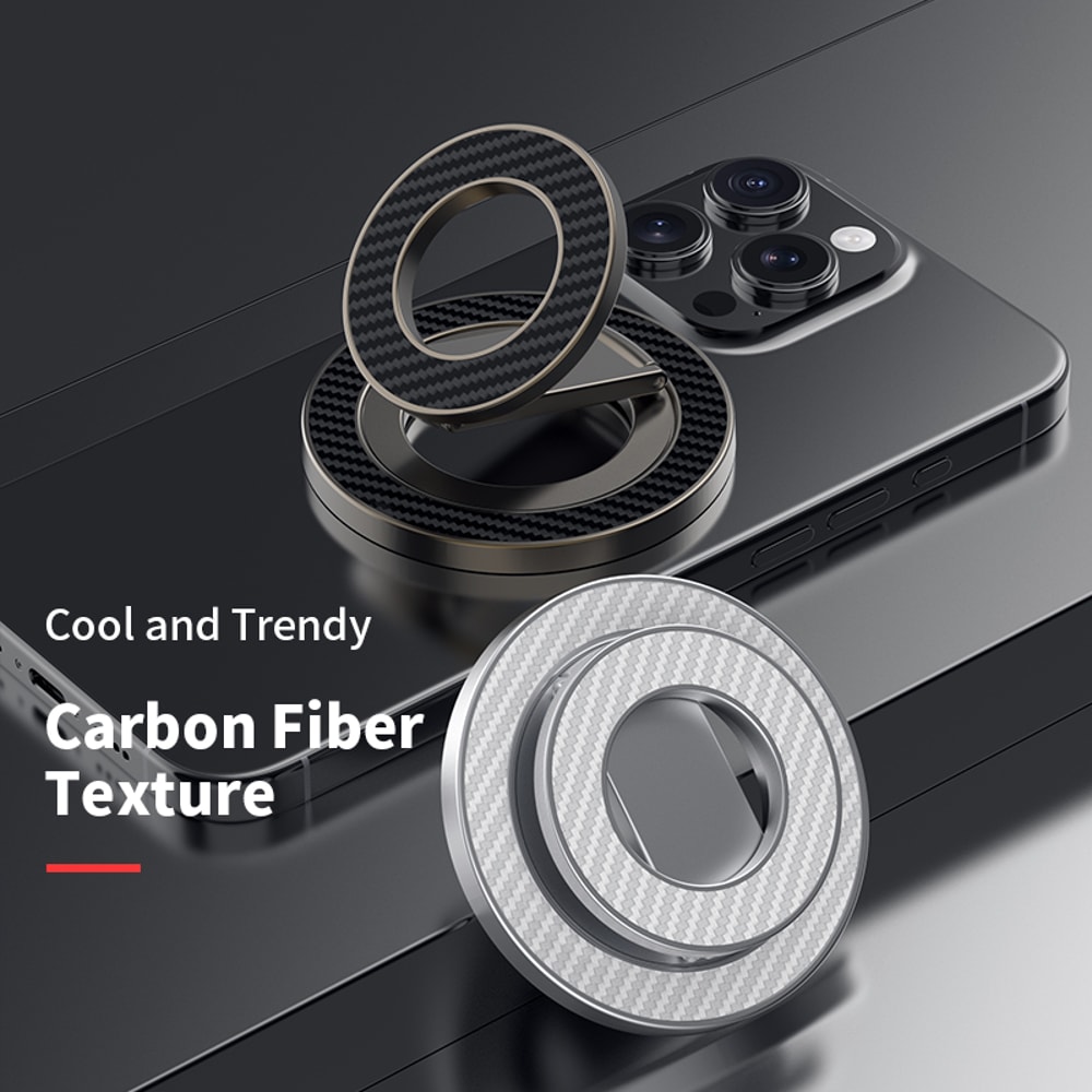 Premium Carbon Fiber MagSafe Phone Ring Holder Magnetic Phone Grip Stand 1