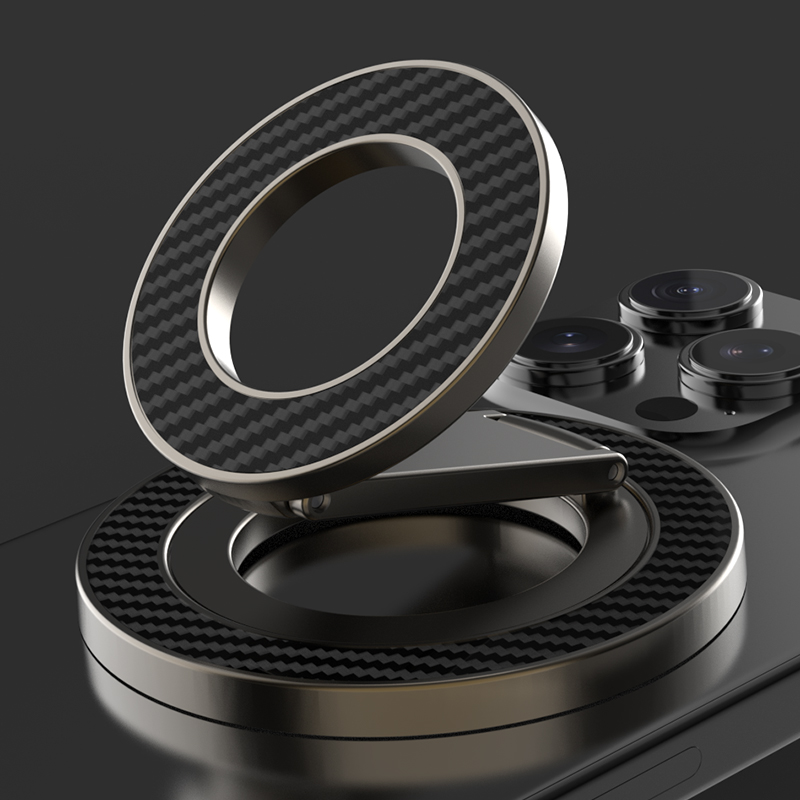 Premium Carbon Fiber MagSafe Phone Ring Holder Magnetic Phone Grip Stand 3