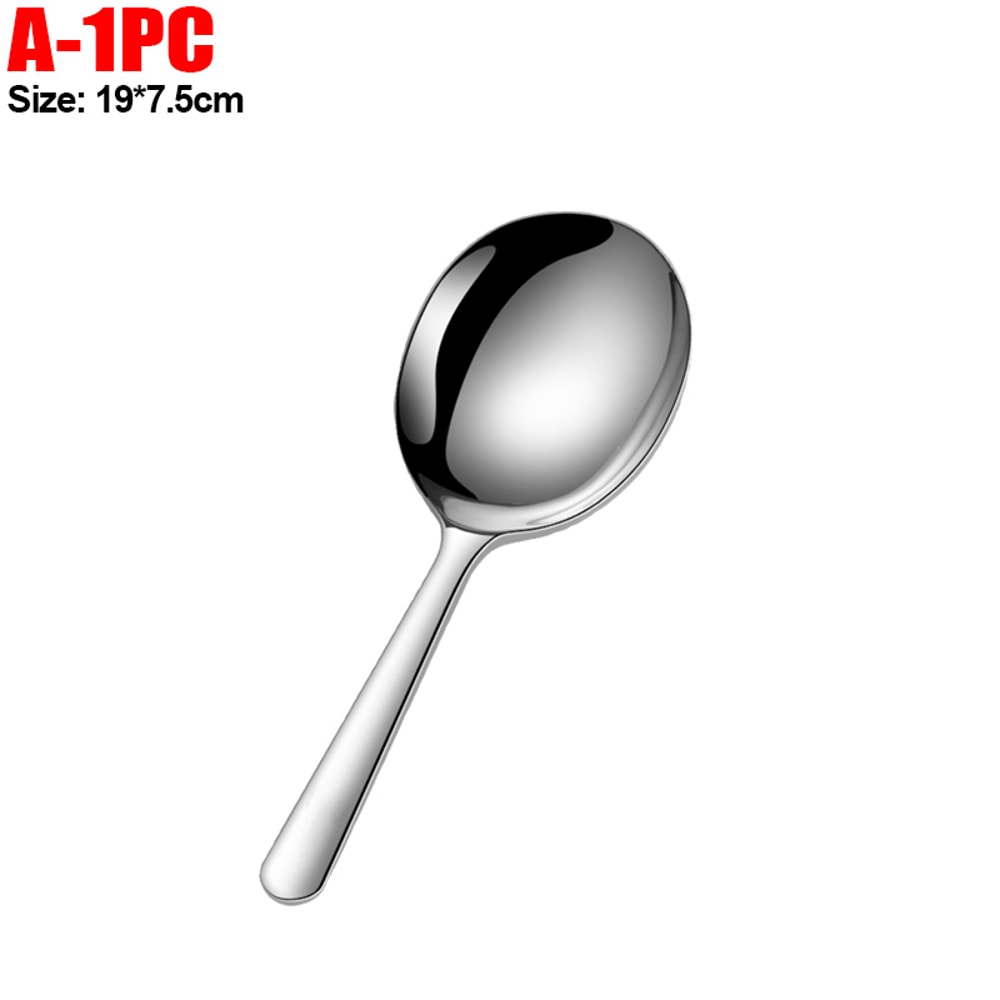 Premium Stainless Steel Serving Spoons Heat Insulated Kitchen Scoop Dining Spoon Set 6