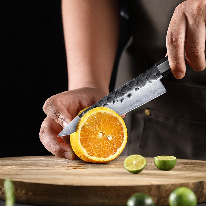 Premium Petty Knife Kitchen Utility Knife with Composite Steel Blade & Premium Rosewood Handle