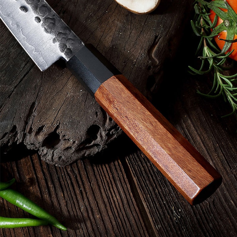 Premium Petty Knife Kitchen Utility Knife with Composite Steel Blade & Premium Rosewood Handle