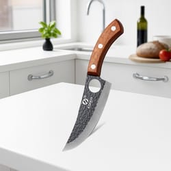 hand forged boning knife meat cleaver for kitchen, butchering and vegetable cutting