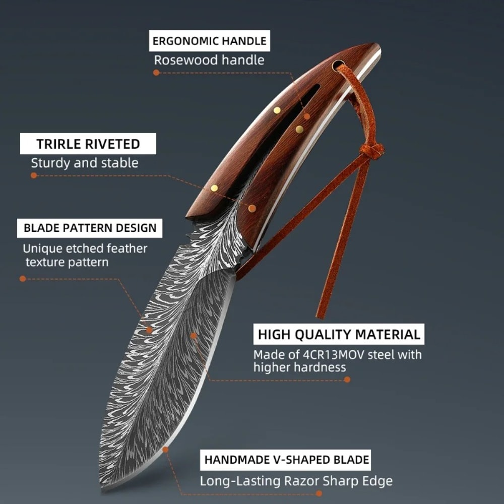 Professional Forged Kitchen Boning Knife Precision Meat Cutting & Chef Knife with Holster