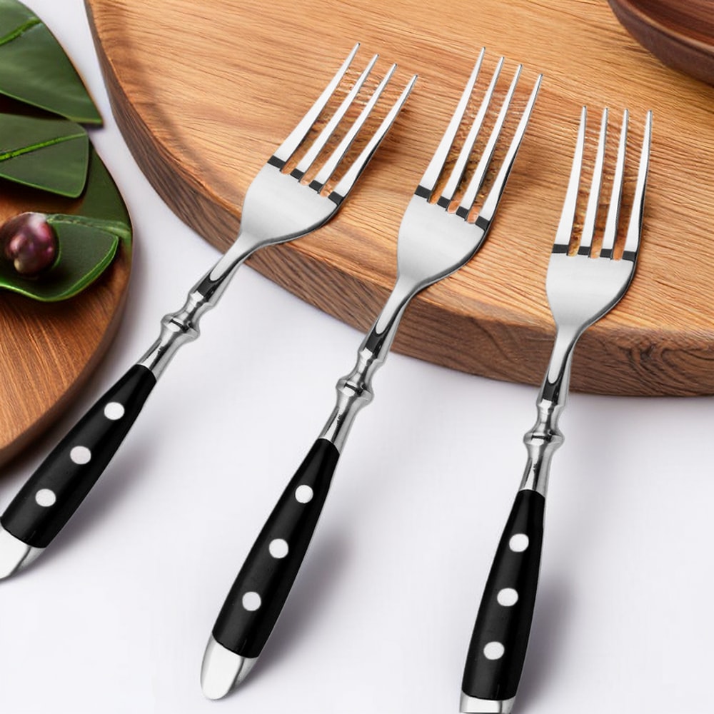 Premium High Carbon Stainless Steel Knives Fork Dinner Set Forged Steak Knife Table Fork Collecti 2