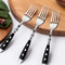 Premium High Carbon Stainless Steel Knives Fork Dinner Set Forged Steak Knife Table Fork Collecti 2