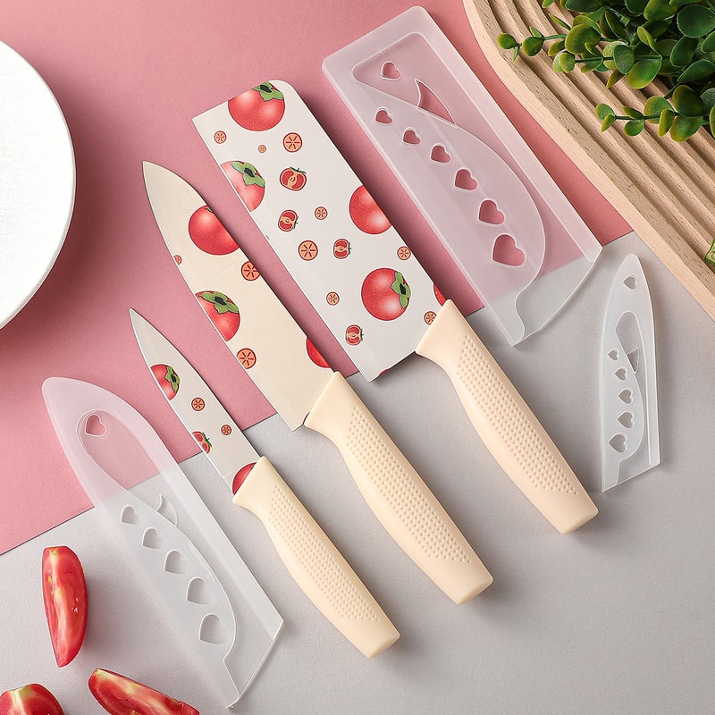Stainless Steel Kitchen Knife Set Colorful Fruit & Vegetable Knives