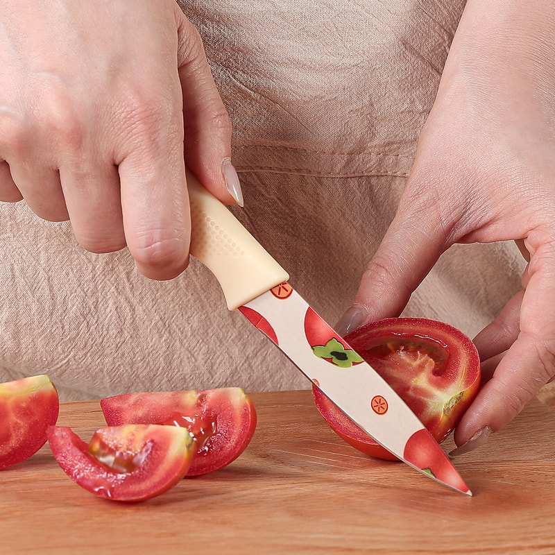 Stainless Steel Kitchen Knife Set Colorful Fruit & Vegetable Knives