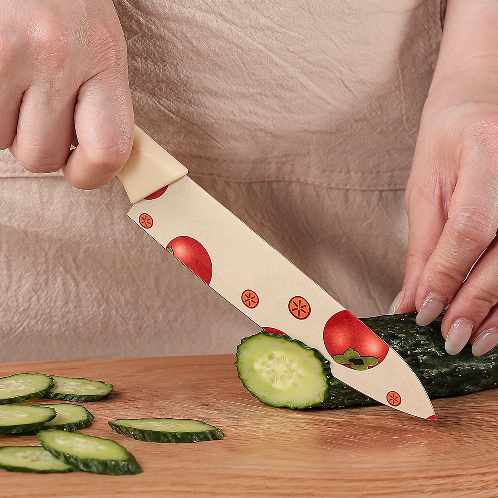 Stainless Steel Kitchen Knife Set Colorful Fruit & Vegetable Knives