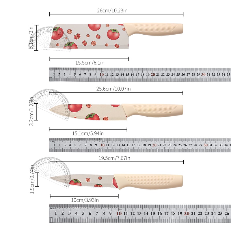 Stainless Steel Kitchen Knife Set Colorful Fruit & Vegetable Knives