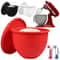 Premium Tilt Head Mixer Silicone Bowl Liner with Lid Reusable Mixer Attachment for Stand Mixers