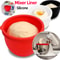 Premium Tilt Head Mixer Silicone Bowl Liner with Lid Reusable Mixer Attachment for Stand Mixers