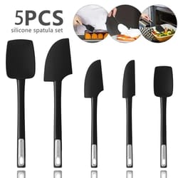 heat resistant spatula and silicone spatula set with anti slip handle