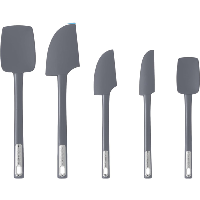 Heat Resistant Spatula And Silicone Spatula Set With Anti Slip Handle 2