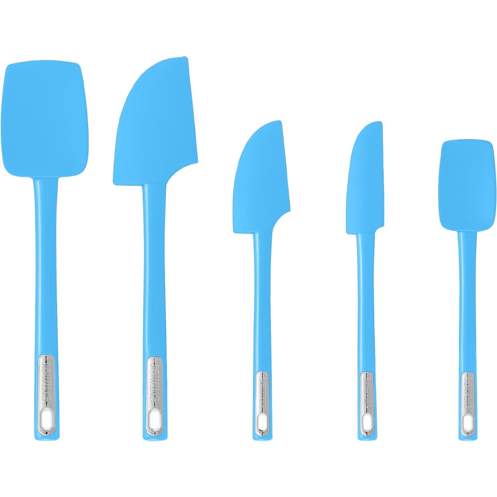 Heat Resistant Spatula And Silicone Spatula Set With Anti Slip Handle 4