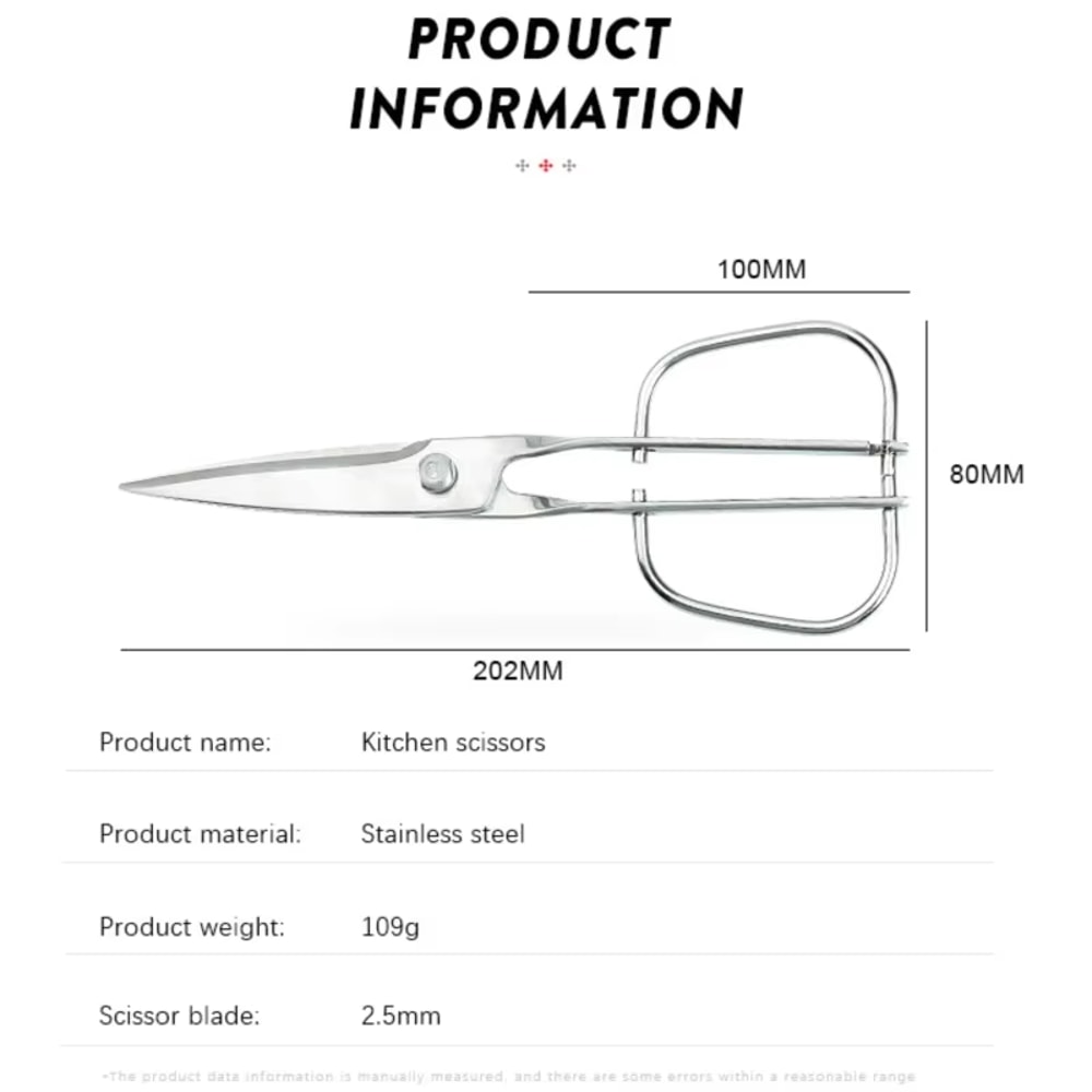 Detachable Stainless Steel Kitchen Scissors for Food, BBQ and Everyday Prep