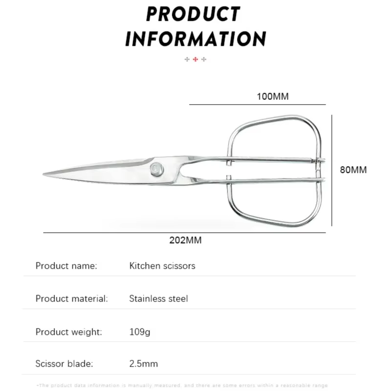 Detachable Stainless Steel Kitchen Scissors for Food, BBQ and Everyday Prep