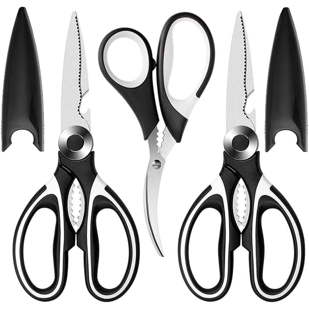 Premium Stainless Steel Kitchen Shears Heavy Duty kitchen shears Set for Meat, Poultry & Food Prep