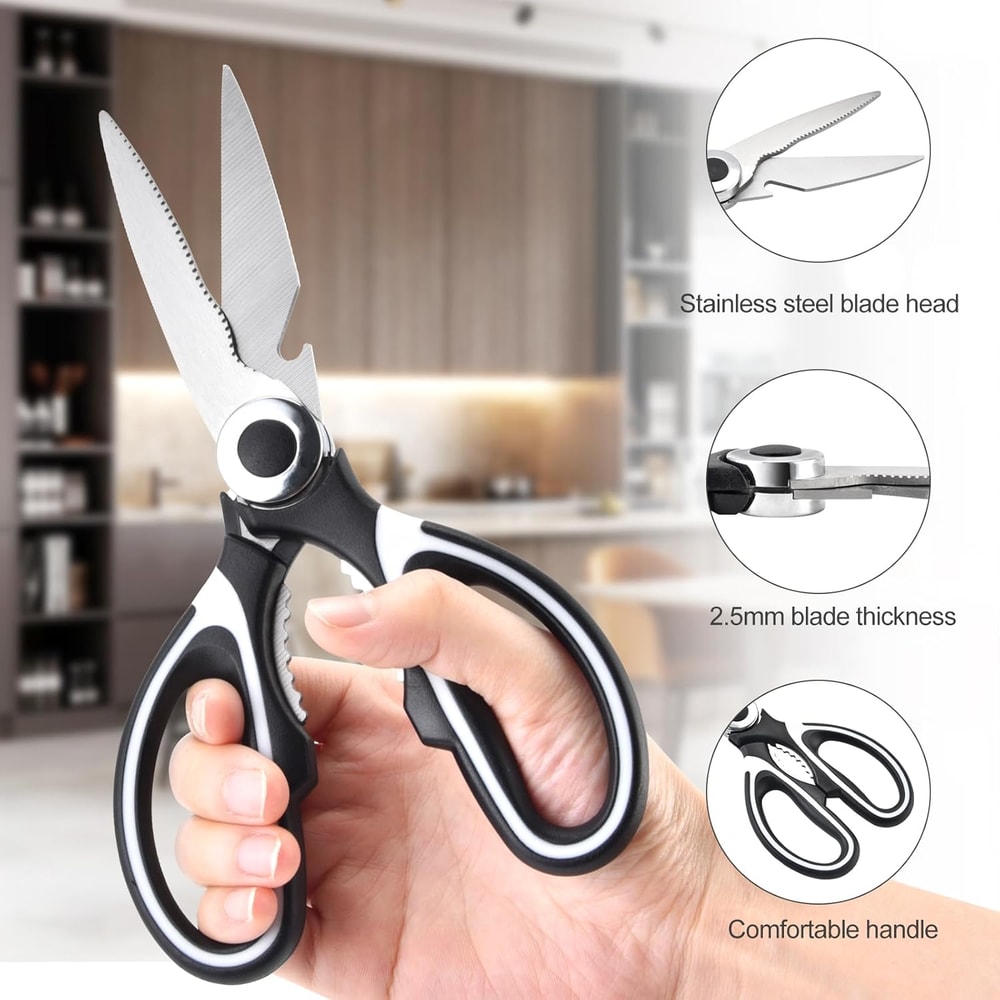 Premium Stainless Steel Kitchen Shears Heavy Duty kitchen shears Set for Meat, Poultry & Food Prep