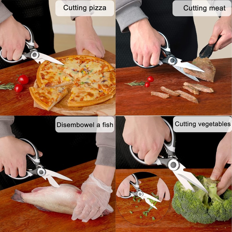 Premium Stainless Steel Kitchen Shears Heavy Duty kitchen shears Set for Meat, Poultry & Food Prep