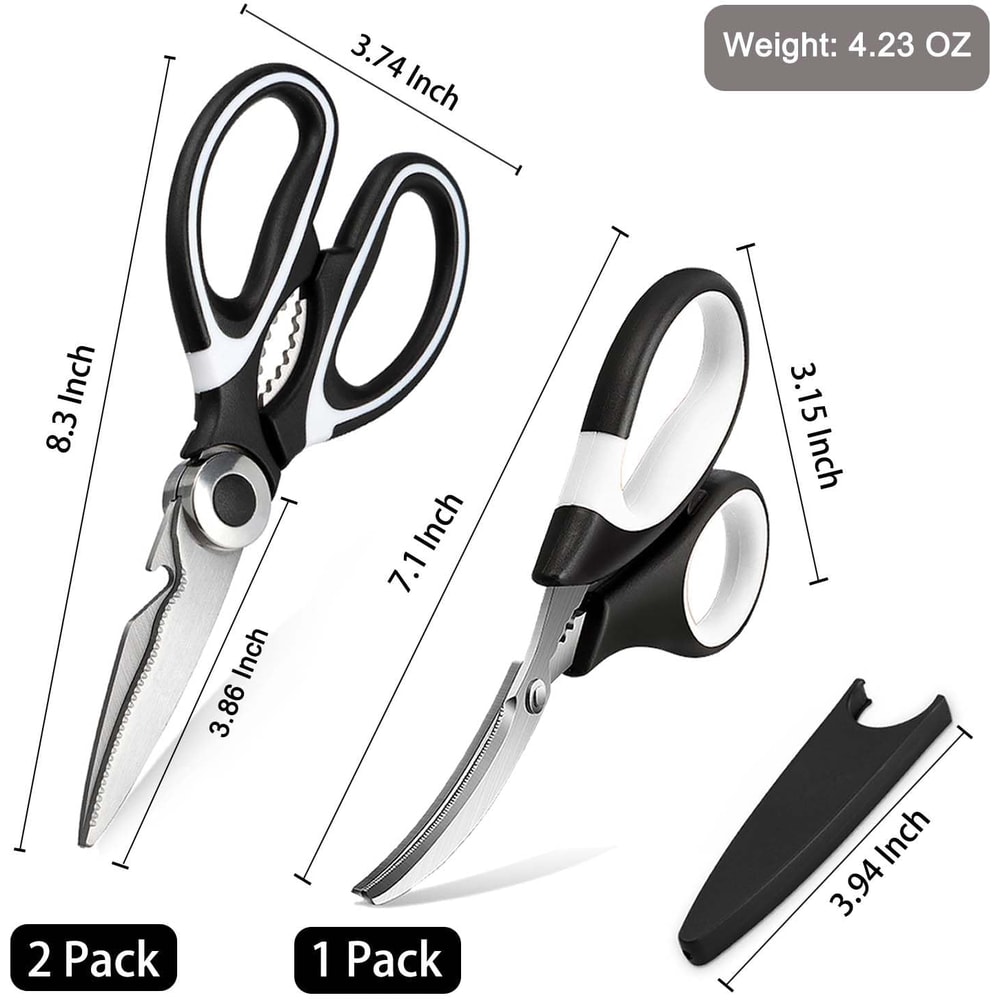 Premium Stainless Steel Kitchen Shears Heavy Duty kitchen shears Set for Meat, Poultry & Food Prep