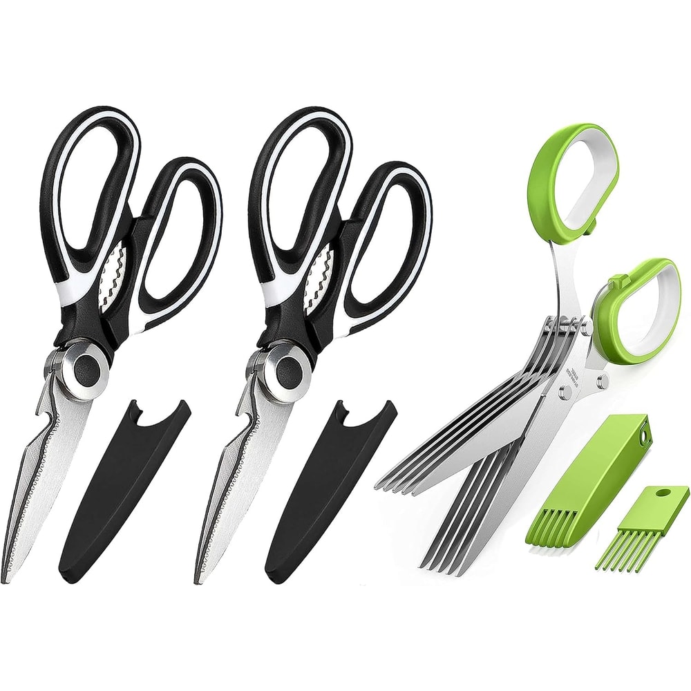 Premium Stainless Steel Kitchen Shears Heavy Duty kitchen shears Set for Meat, Poultry & Food Prep