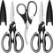 Premium Stainless Steel Kitchen Shears Heavy Duty kitchen shears Set for Meat, Poultry & Food Prep