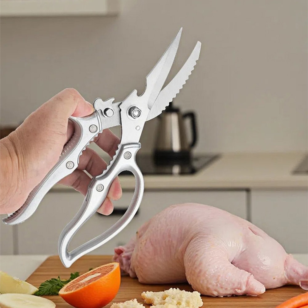 Heavy Duty Poultry Bone Cutting Kitchen Shears Multi Function Kitchen Scissors With Bottle Opener 5